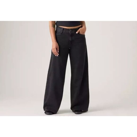 NEW Levi’s ’94 Baggy Wide Leg Jeans Women’s 29 Vintage Insprired Black G1709 - Picture 4 of 12